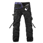 Fashion Multi-Pocket Solid Mens Cargo Pants Size 28-40 - Kingerousx