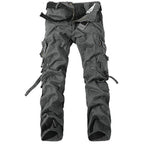 Fashion Multi-Pocket Solid Mens Cargo Pants Size 28-40 - Kingerousx