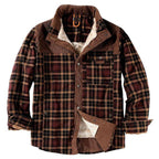 High Quality US Size Thick Men's Shirt Coat With Velvet Inside - Kingerousx