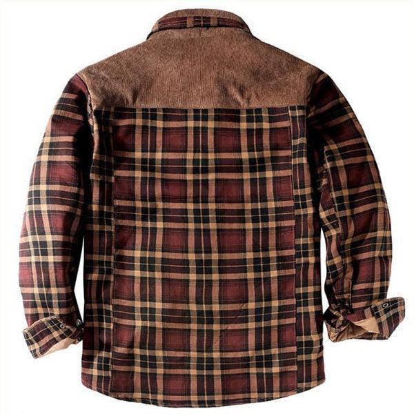 High Quality US Size Thick Men's Shirt Coat With Velvet Inside - Kingerousx