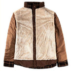 High Quality US Size Thick Men's Shirt Coat With Velvet Inside - Kingerousx