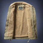 Men's Artificial Lamb Cashmere Inner Army Letter Jacket - Kingerousx