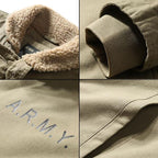 Men's Artificial Lamb Cashmere Inner Army Letter Jacket - Kingerousx