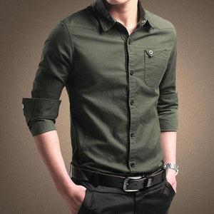 Men's Stand Collar Shirt - Kingerousx
