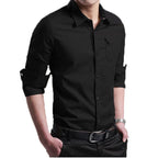Men's Stand Collar Shirt - Kingerousx