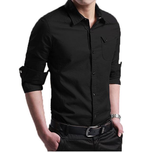 Men's Stand Collar Shirt - Kingerousx