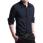 Men's Stand Collar Shirt - Kingerousx