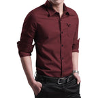Men's Stand Collar Shirt - Kingerousx