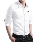 Men's Stand Collar Shirt - Kingerousx