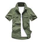 Retro Solid Color Men's Leisure T-Shirt - Kingerousx