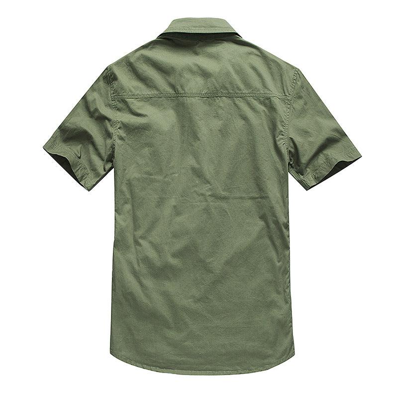 Retro Solid Color Men's Leisure T-Shirt - Kingerousx