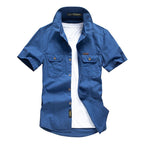 Retro Solid Color Men's Leisure T-Shirt - Kingerousx
