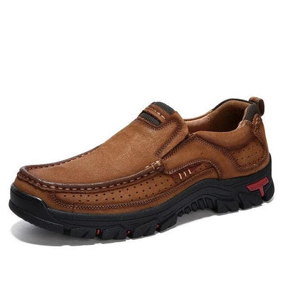 Spring Autumn Stylish Men Leather Hiking Shoes - Kingerousx