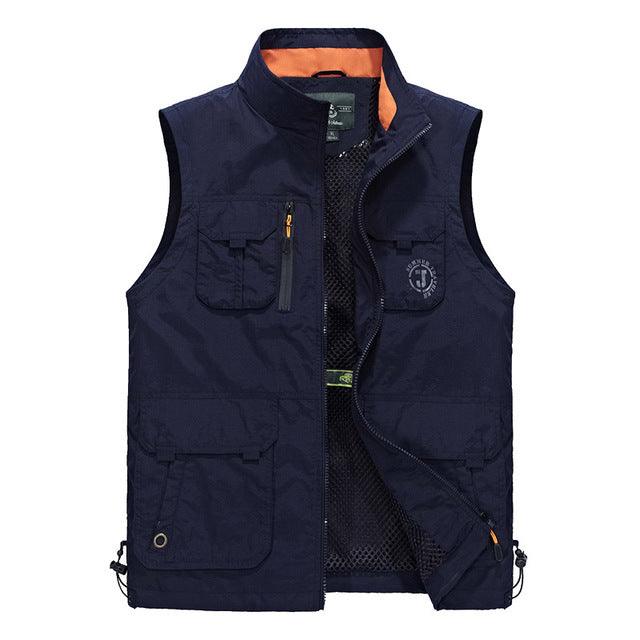 Stand Color Simple Design Men's Functional Vest - Kingerousx