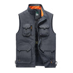 Stand Color Simple Design Men's Functional Vest - Kingerousx