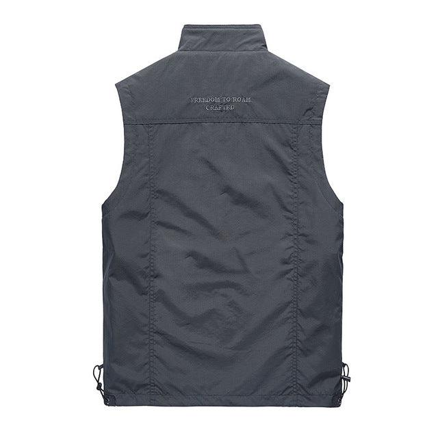 Stand Color Simple Design Men's Functional Vest - Kingerousx