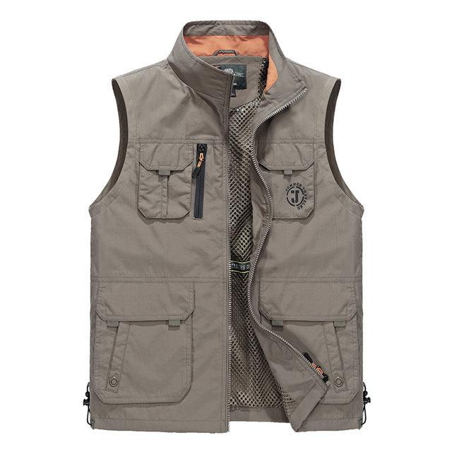 Stand Color Simple Design Men's Functional Vest - Kingerousx