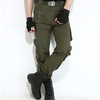 Stripe Element Army Style Multi-Pocket Cargo Pant - Kingerousx