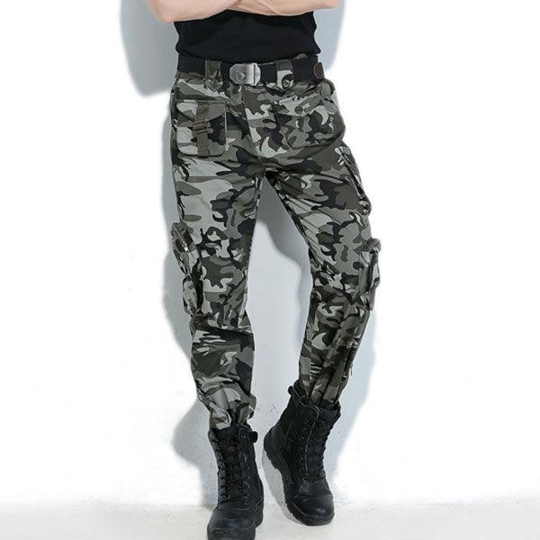 Stripe Element Army Style Multi-Pocket Cargo Pant - Kingerousx
