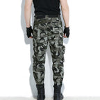 Stripe Element Army Style Multi-Pocket Cargo Pant - Kingerousx