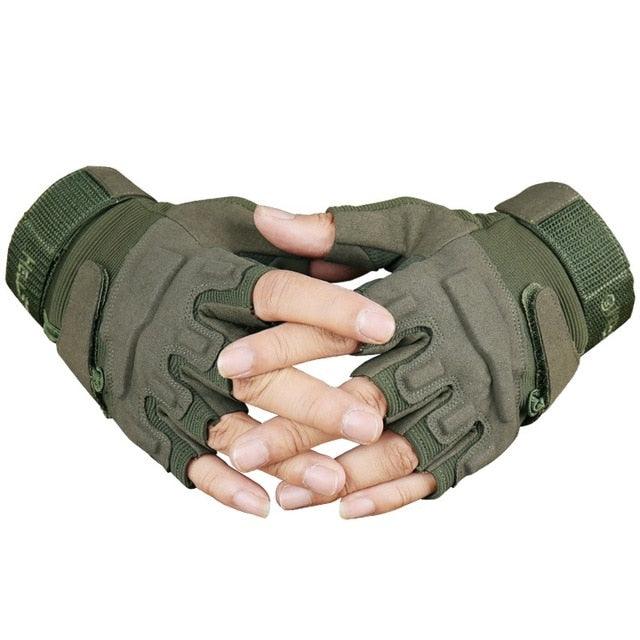 Tactical Fingerless Fighting Combat Glove - Kingerousx