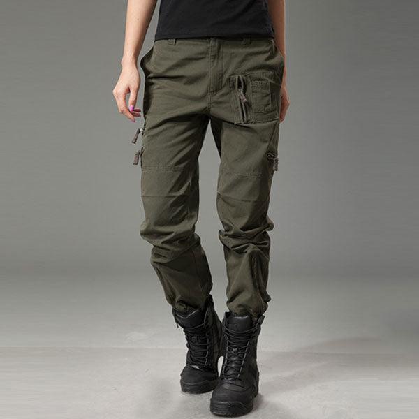 Women Fashion Military Style Pant Large Size Available - Kingerousx