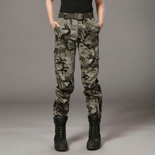 Women Fashion Military Style Pant Large Size Available - Kingerousx